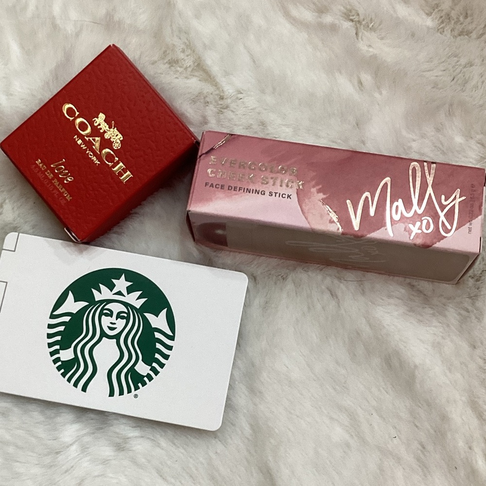 Mally Beauty Ever color, coach perfume & Starbucks